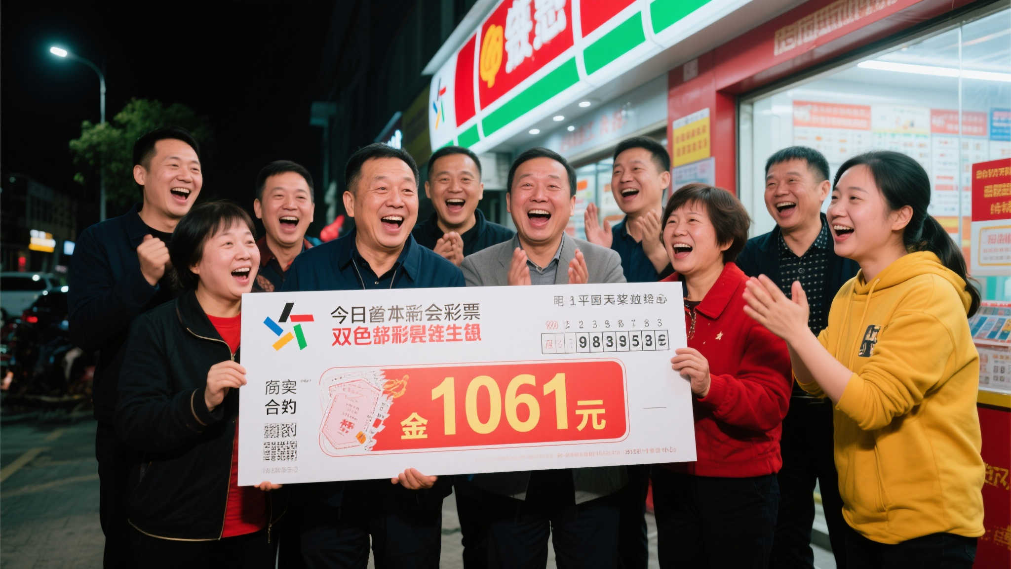 合买团喜中双色球1061万 连夜兑奖仍难信奇迹