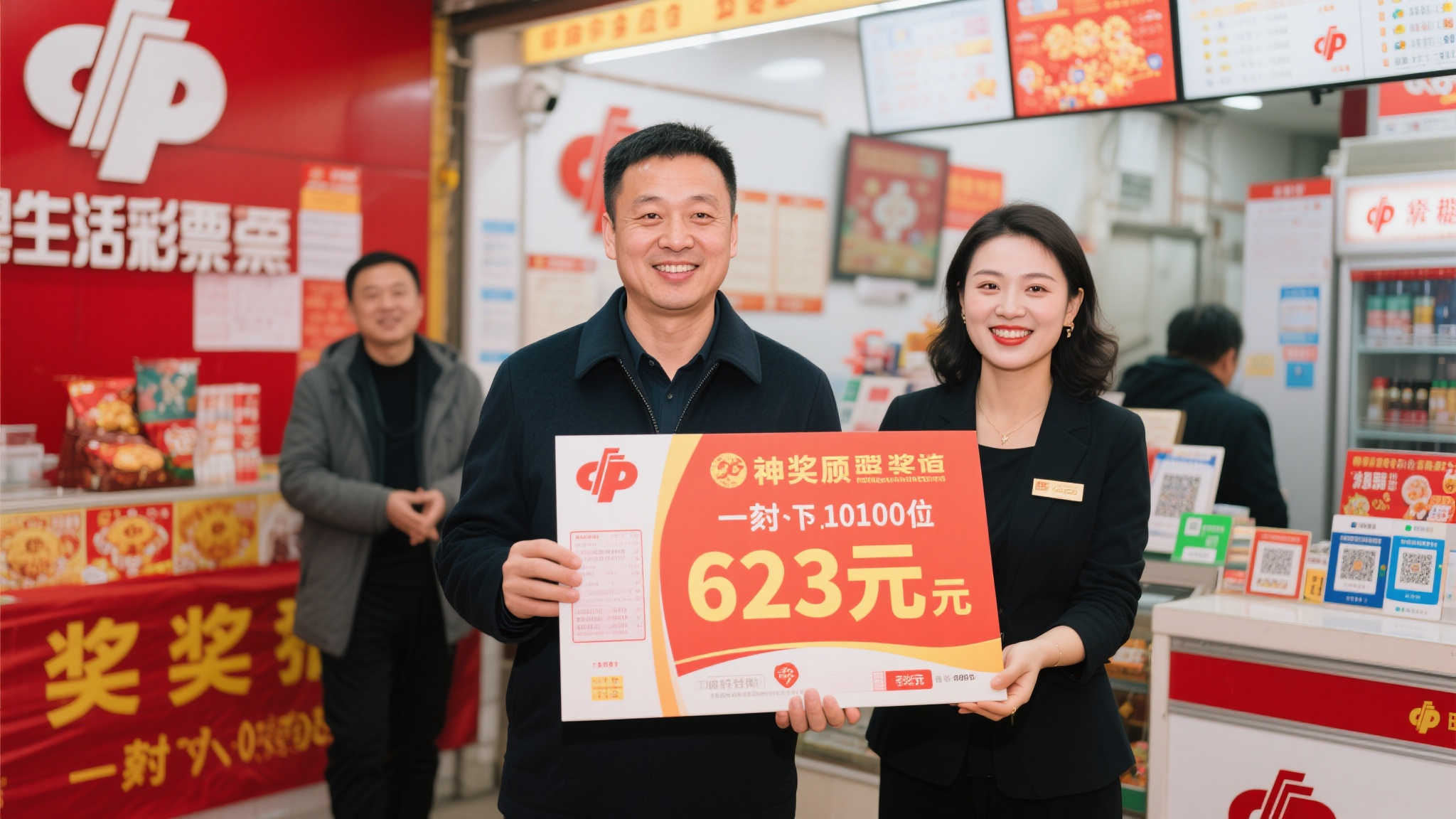 男子坚持守号两期喜中福彩623万,美女站主同行领奖-图 男子坚持守号两期喜中福彩623万,美女站主同行领奖-图