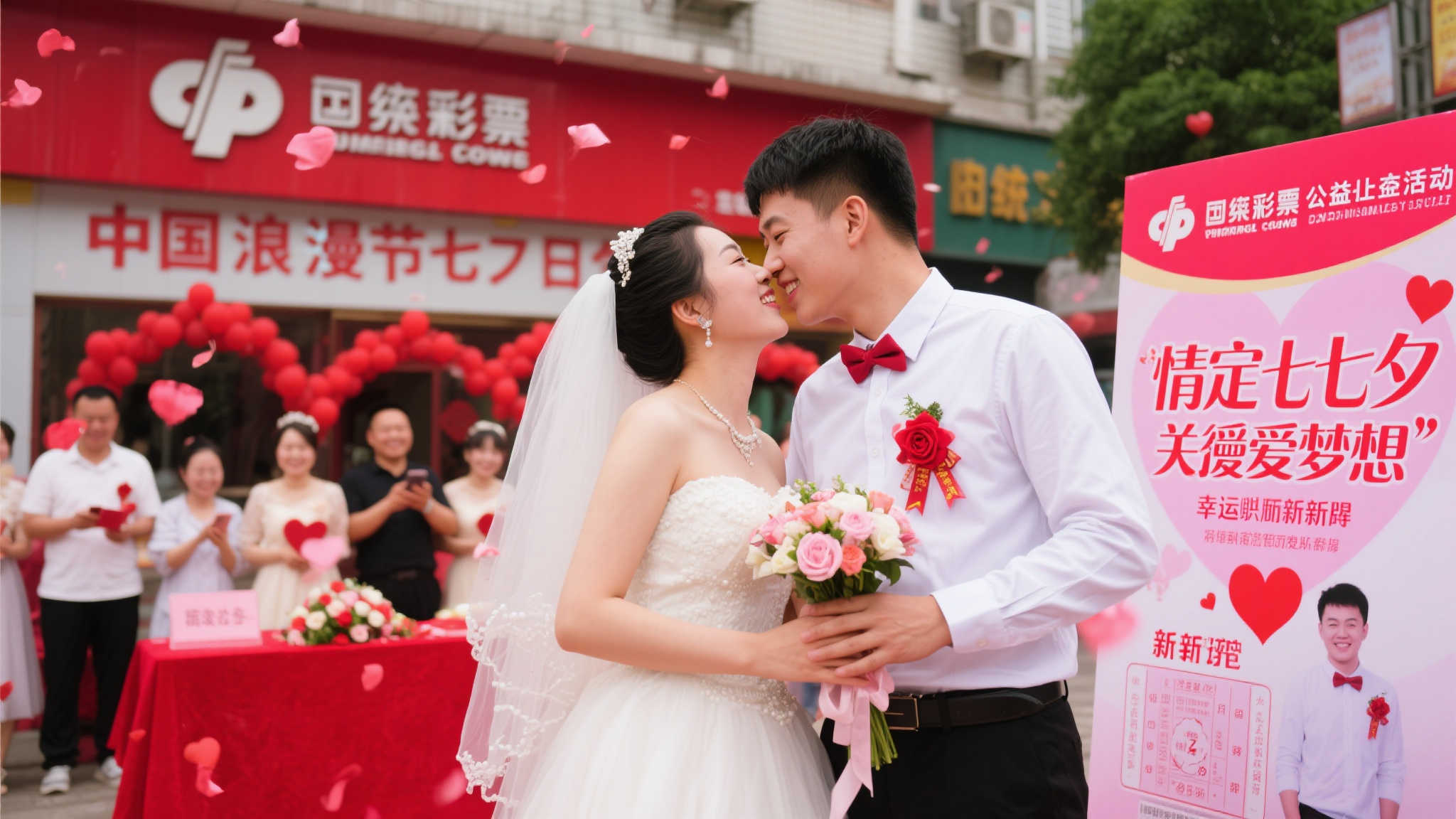 七夕佳节，十堰福彩为新人送福传彩