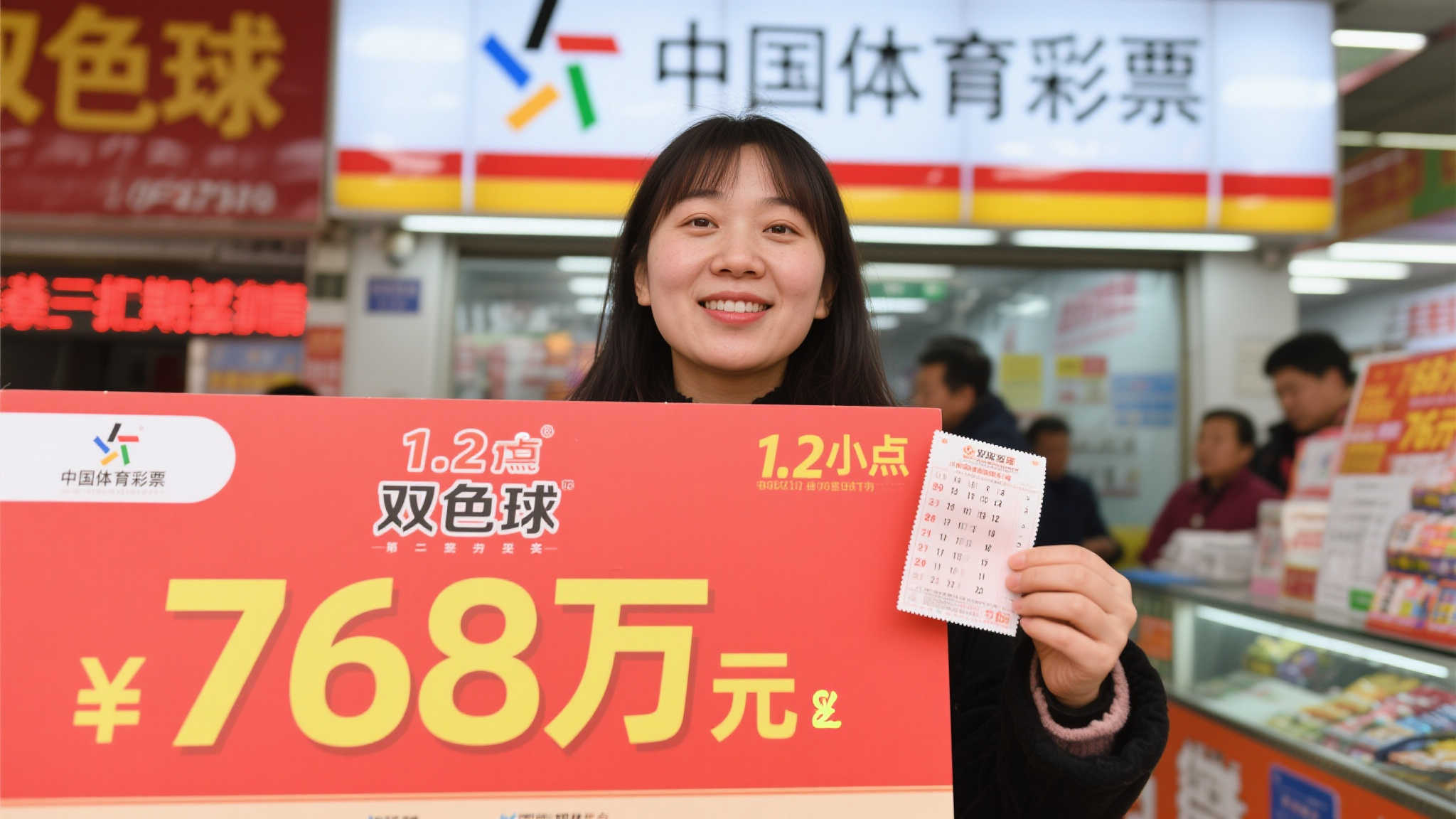 女子仅花2元喜中双色球768万：激动得彻夜难眠