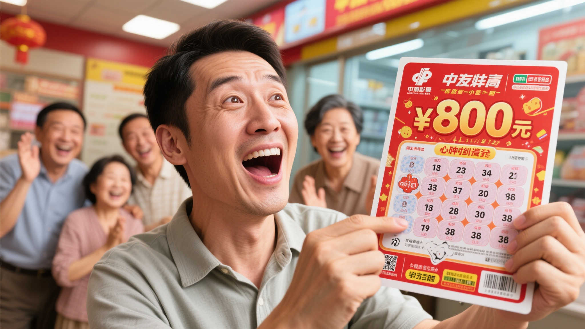 男子刮福彩喜中80万大奖 因票面吉祥随手一试