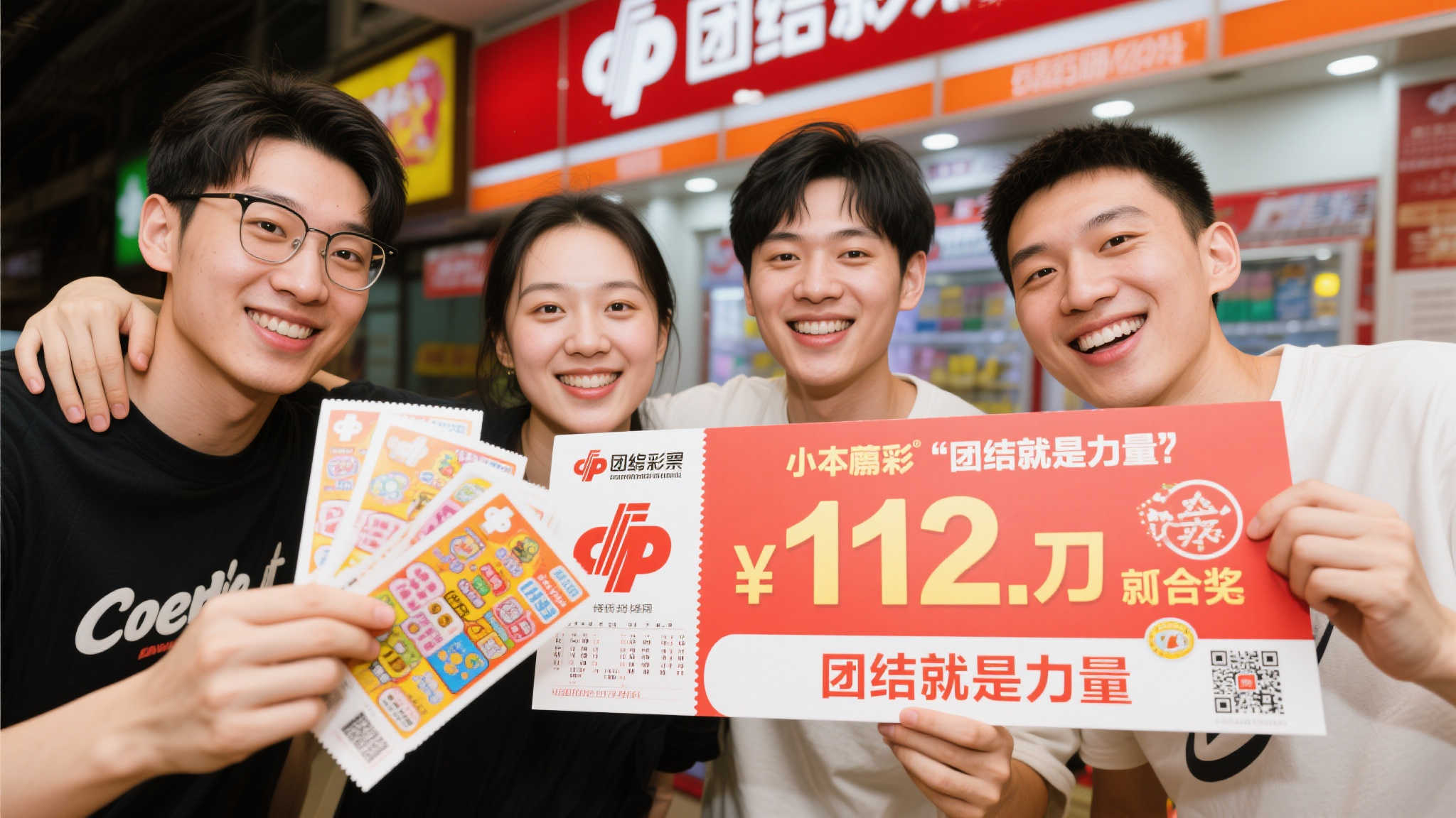 4位90后联手刮中112万大奖，运气爆棚！