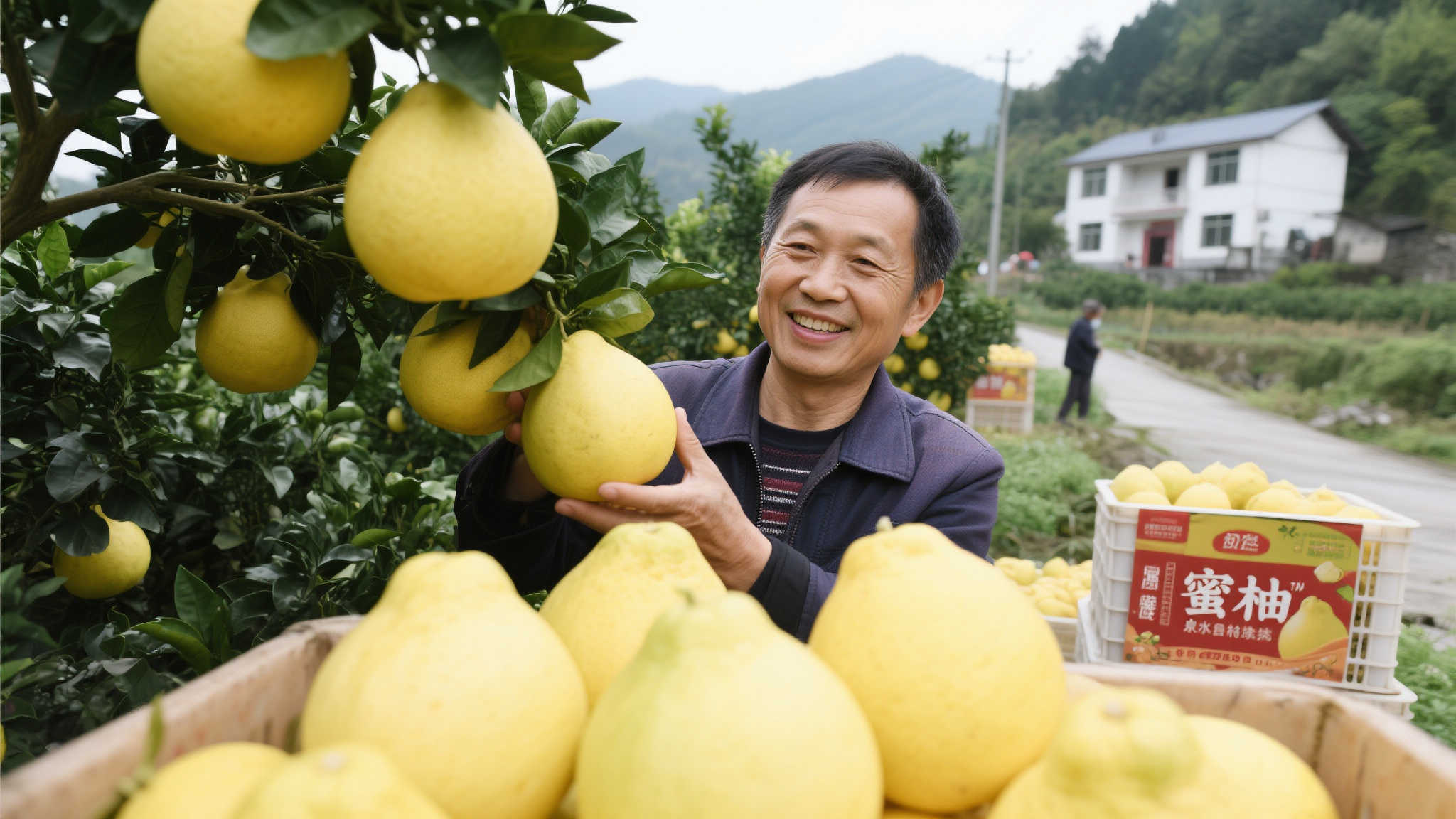 泉水村蜜柚丰收芳香四溢，公益福彩助力欢乐庆典