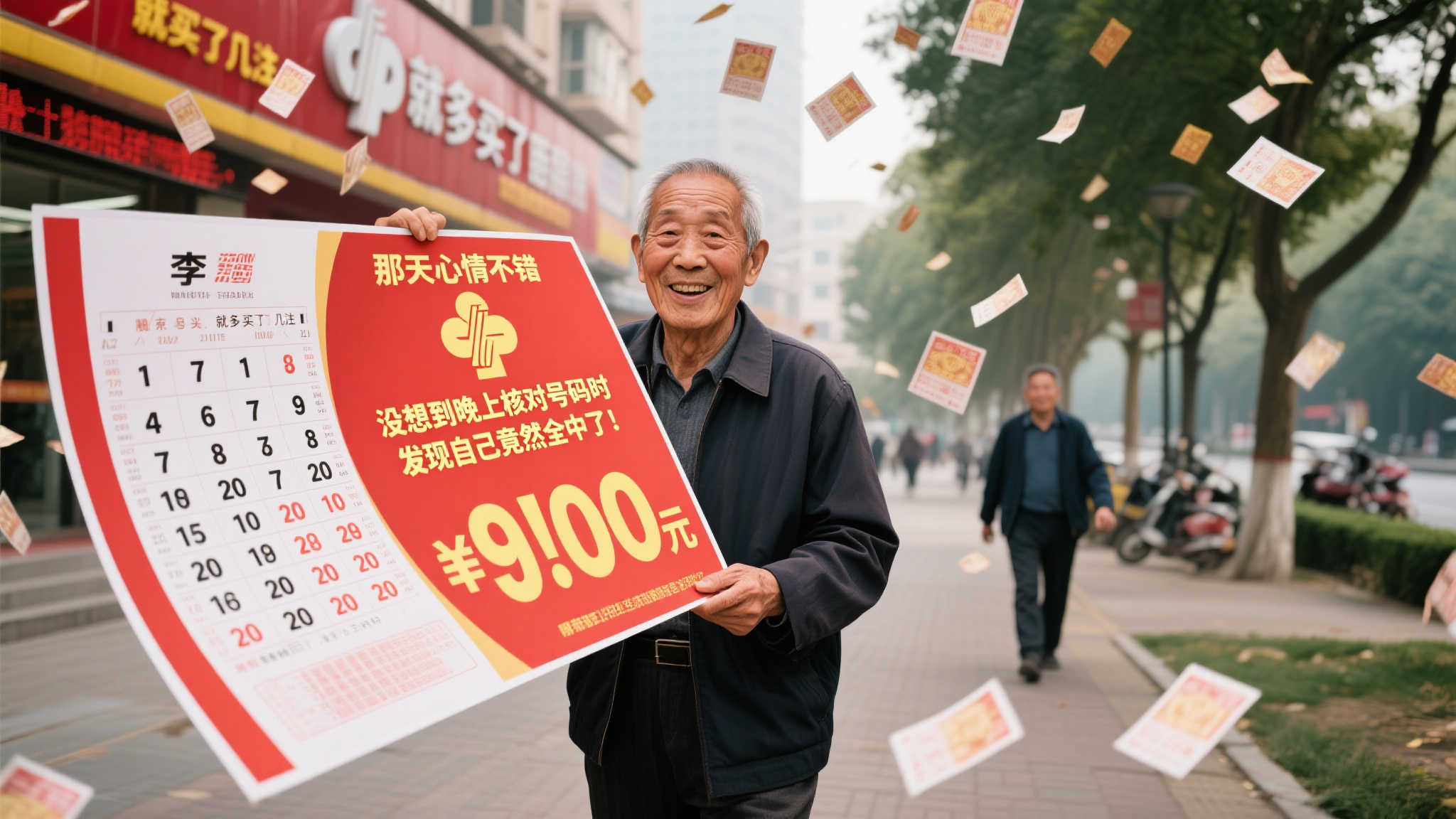 退休大叔日行一善，遛弯顺手买彩喜中1000万！