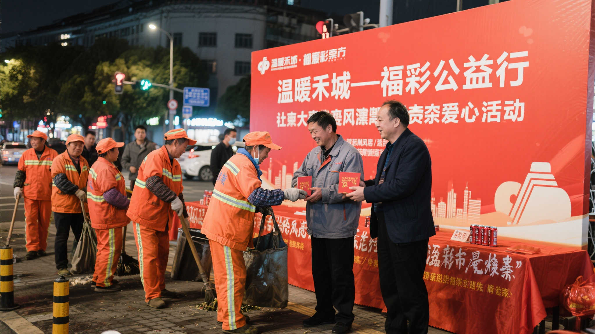 关爱环卫工人，嘉兴福彩暖心公益行